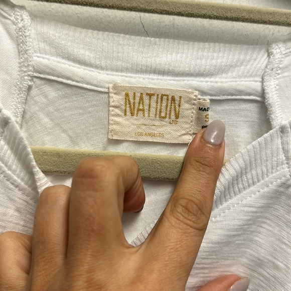 Nation LTD ruffle sleeve tee - Picture 4 of 5